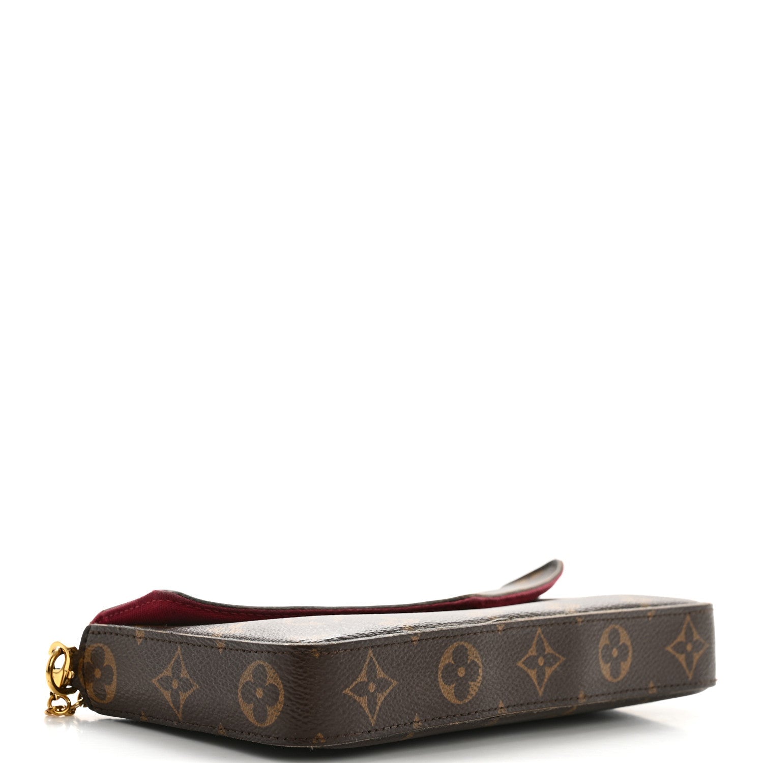 Louis Vuitton Monogram Pochette Felicie Chain Wallet Fuchsia