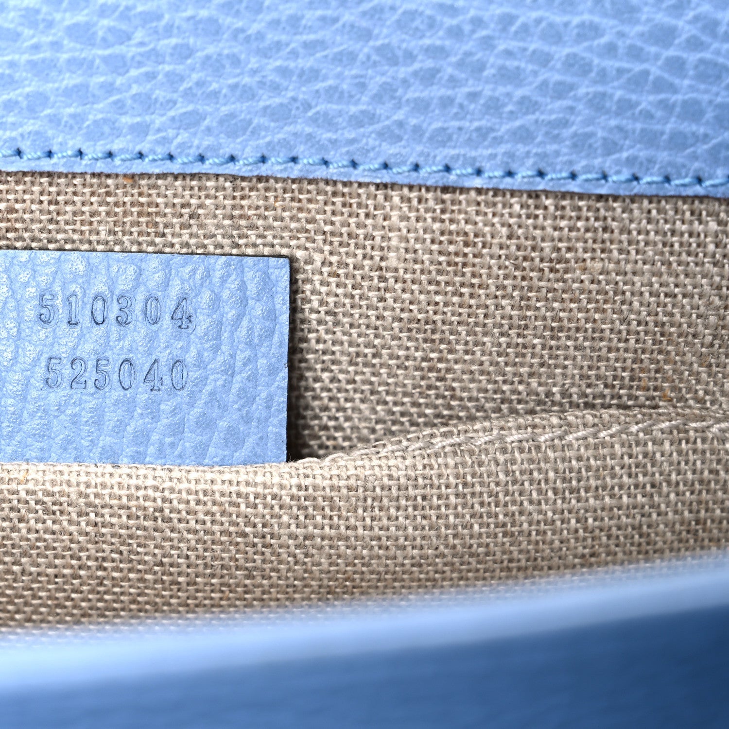 Gucci Dollar Calfskin Small Interlocking G Shoulder Bag Mineral Blue