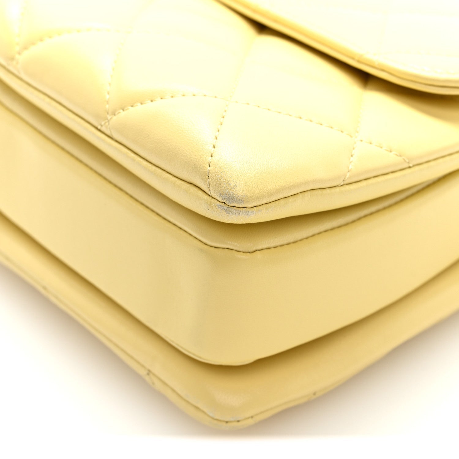 Chanel Lambskin Quilted Small Trendy CC Flap Dual Handle Bag Yellow