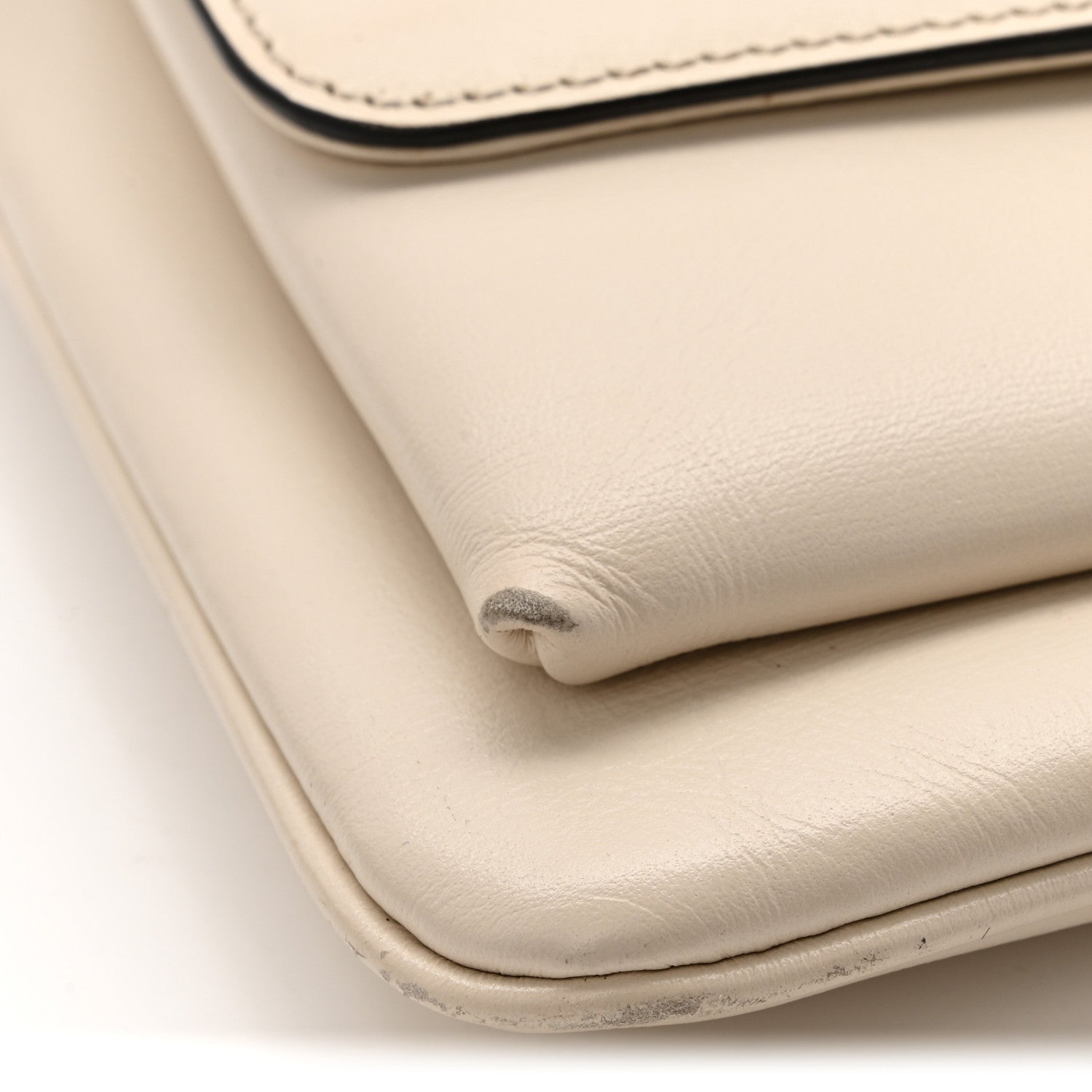 Gucci Calfskin Small Arli Flap Shoulder Bag Mystic White