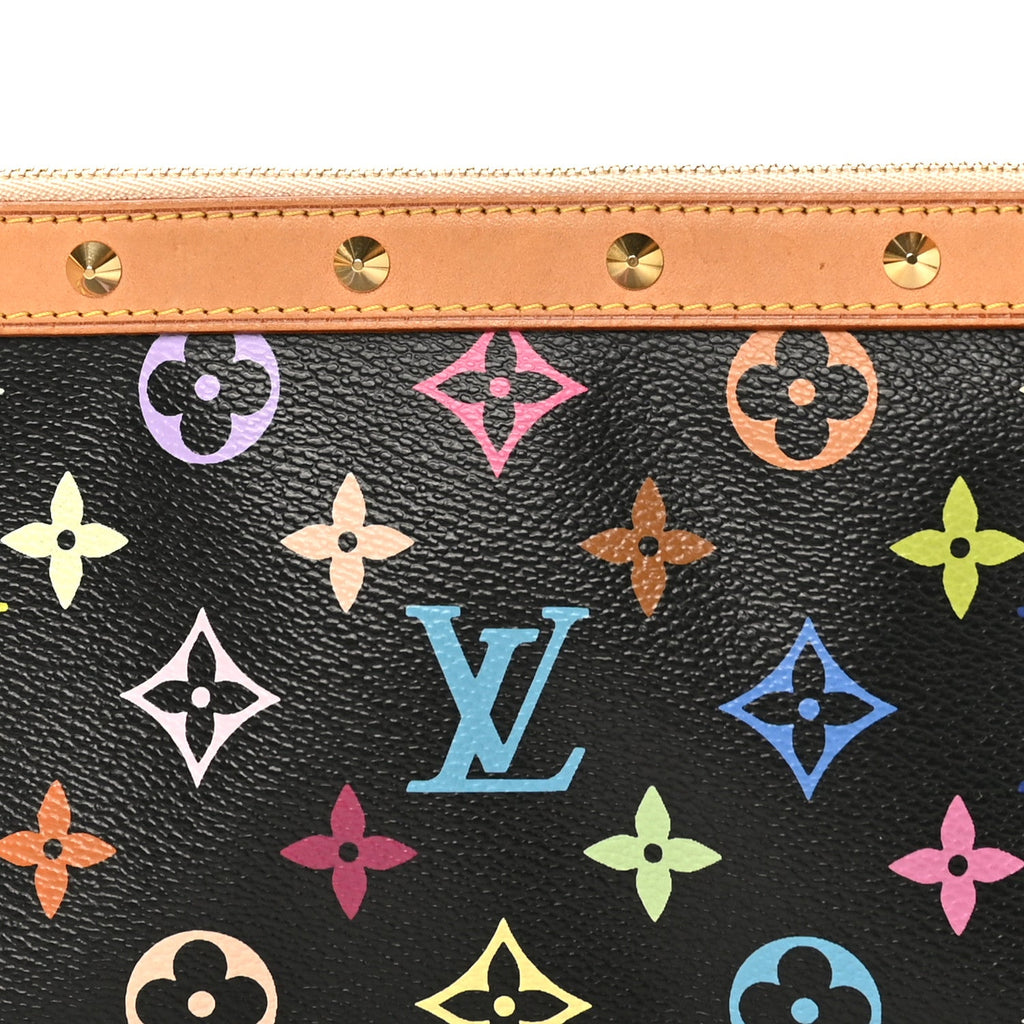 Louis Vuitton Monogram Multicolor Pochette Accessories Black