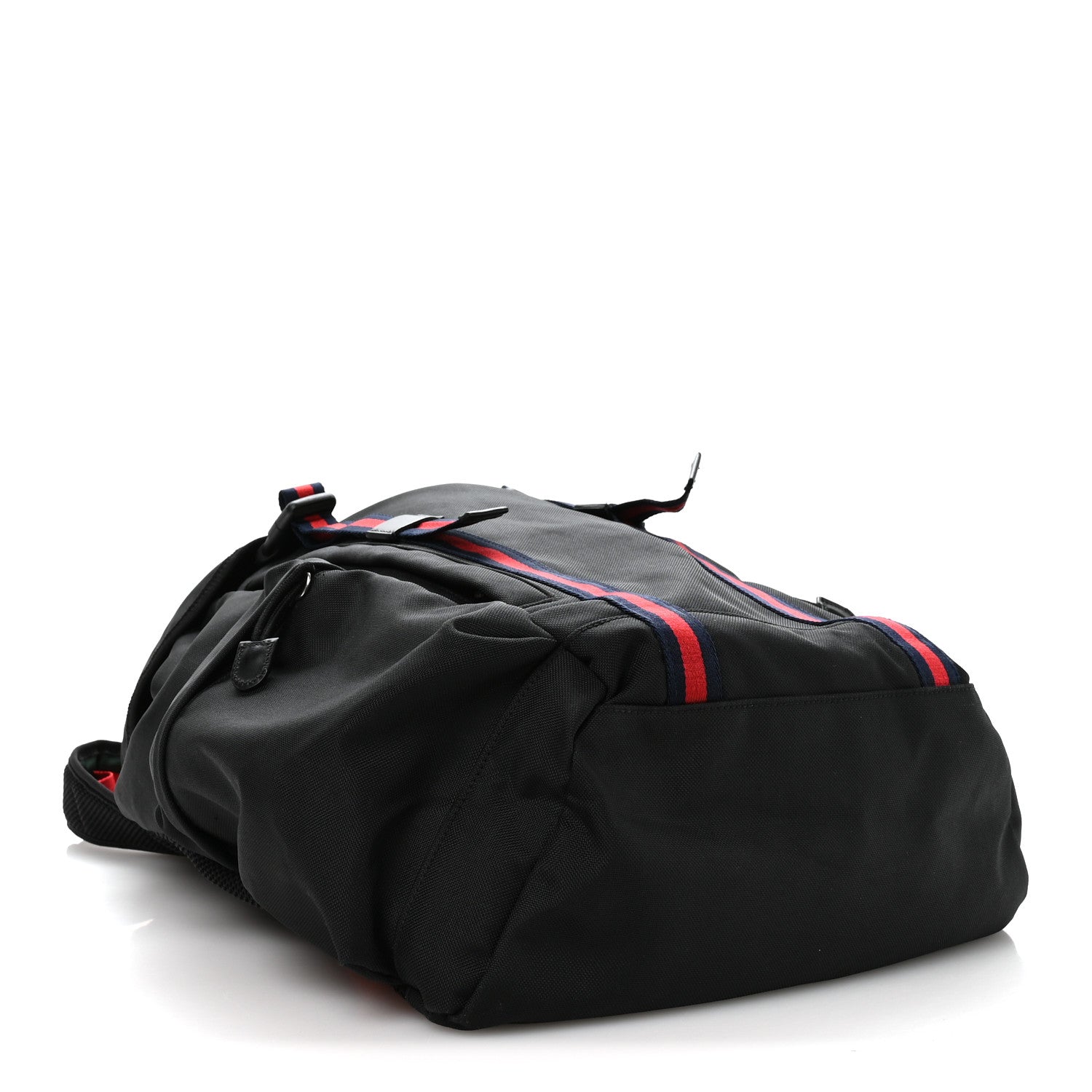 Gucci Techno Canvas Web Double Buckle Backpack Black