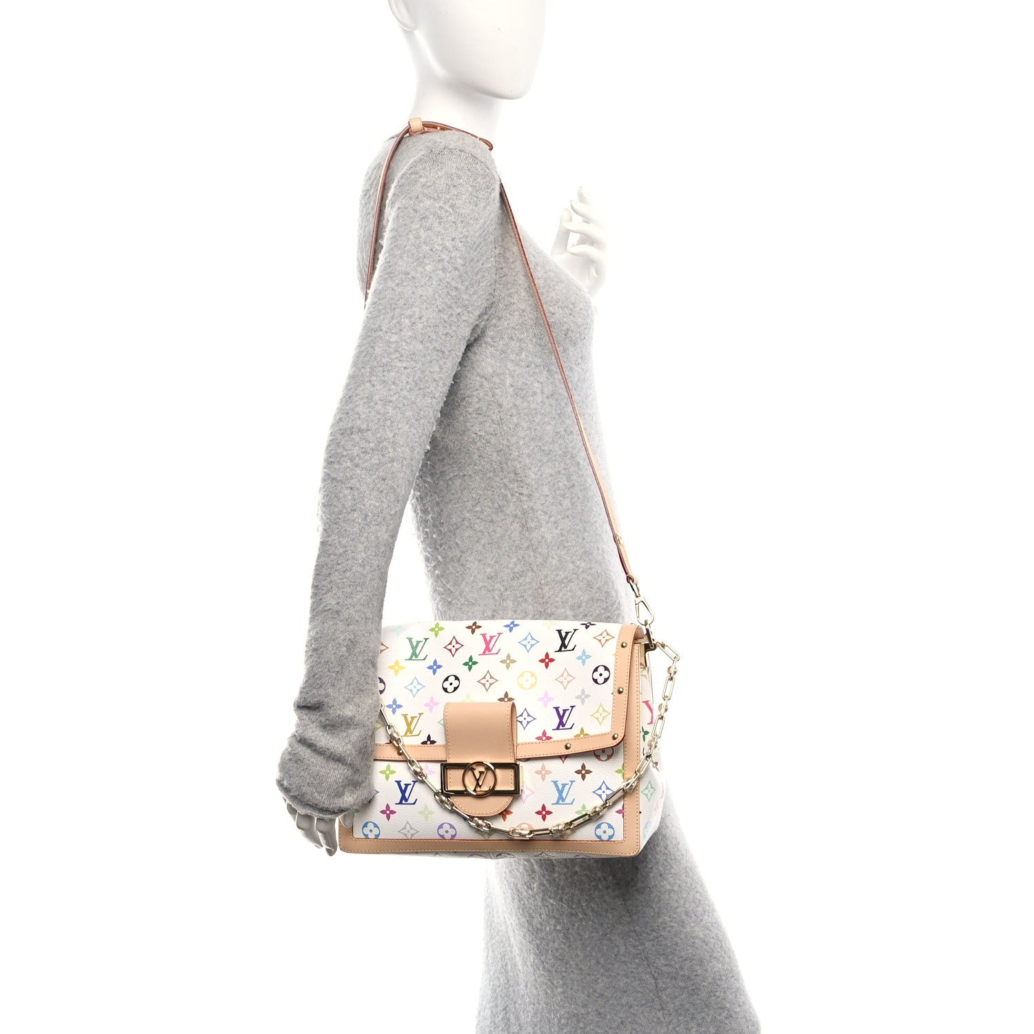 Louis Vuitton LV X TM Monogram Multicolor Dauphine Soft GM White