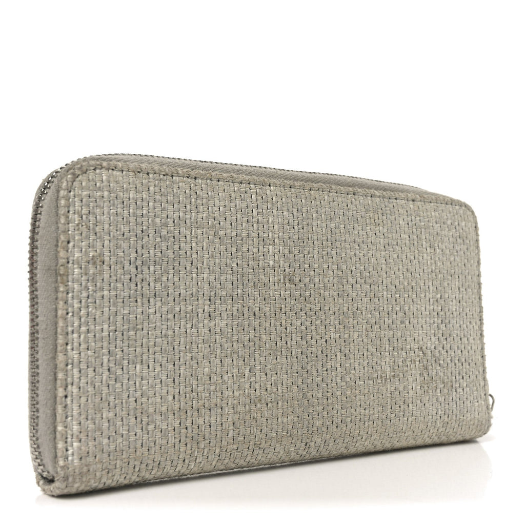 Canvas Deauville Zip Around Wallet Grey