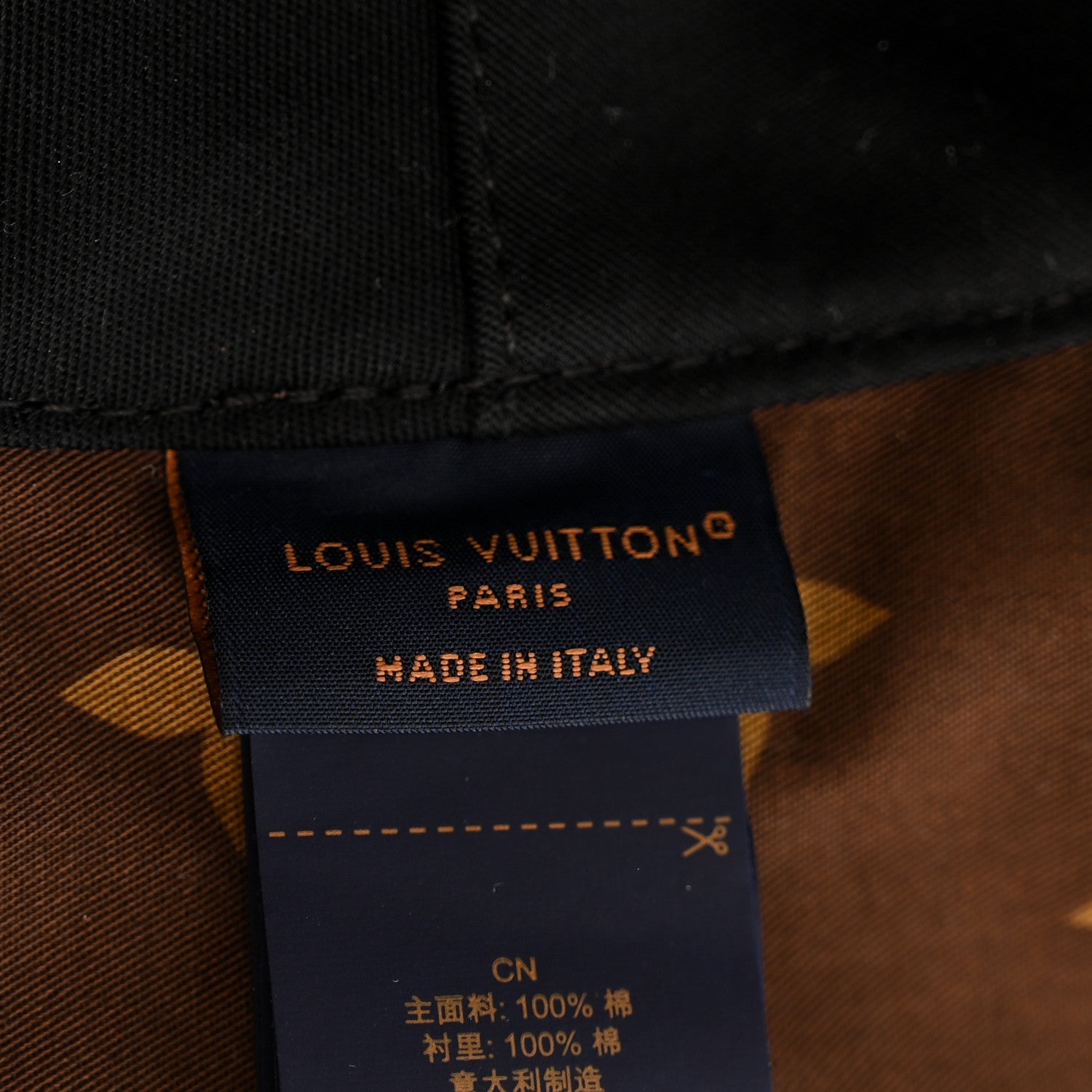 Louis Vuitton Cotton LV Safari Bucket Hat S Black Red