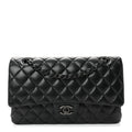 Chanel Lambskin Quilted Medium Double Flap So Black