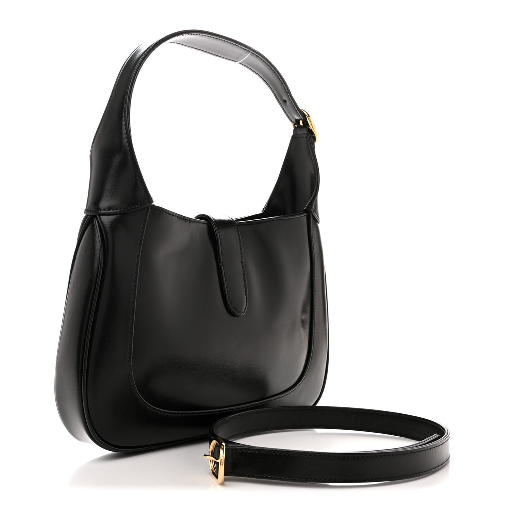 Gucci Boarded Dyana Lux Calfskin Small Jackie 1961 Hobo Black