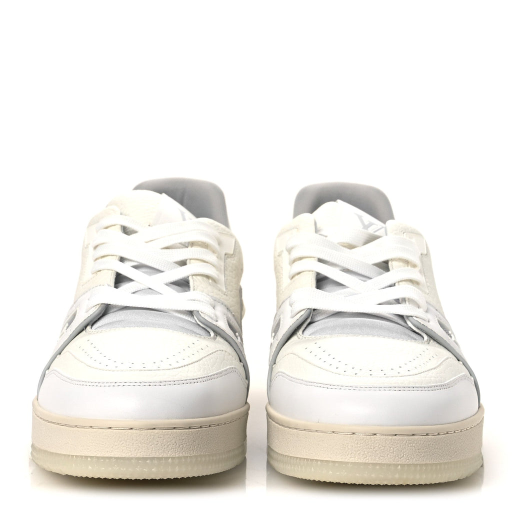 Louis Vuitton Calfskin Mens LV Trainer Sneakers 10 White