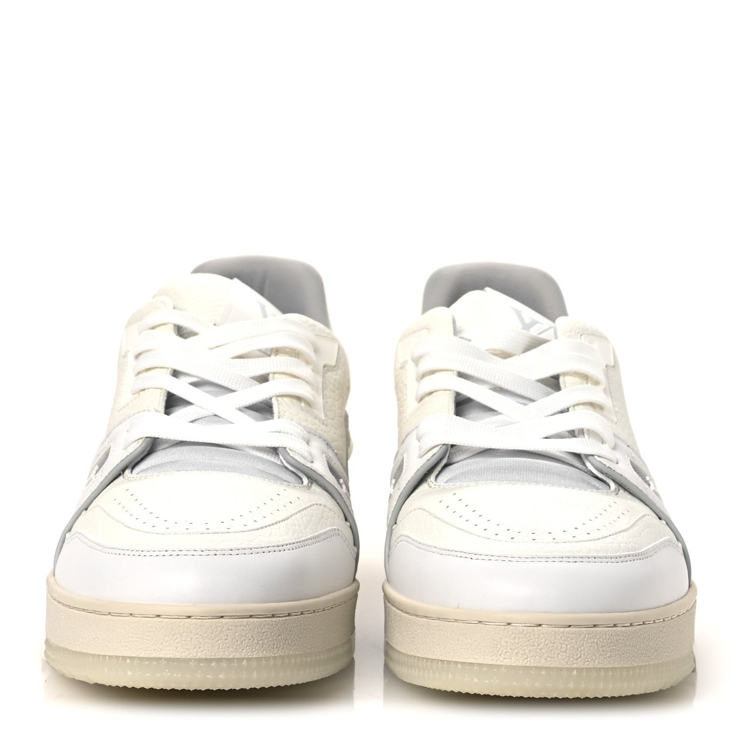 Louis Vuitton Calfskin Mens LV Trainer Sneakers 10 White