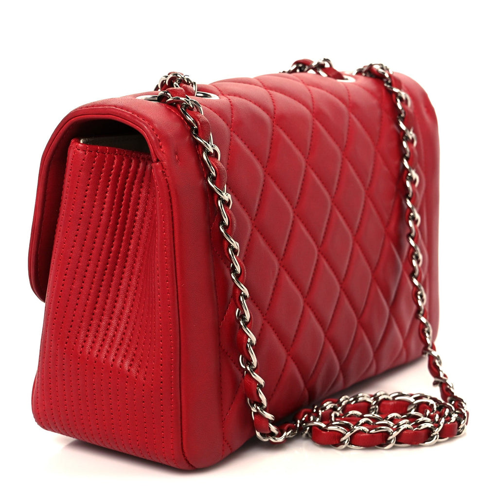 Chanel Lambskin Medium Coco Rider Flap Red