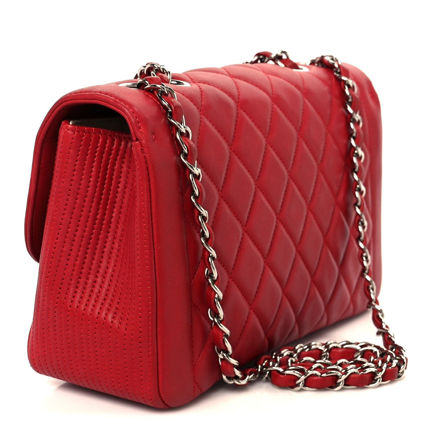 Chanel Lambskin Medium Coco Rider Flap Red
