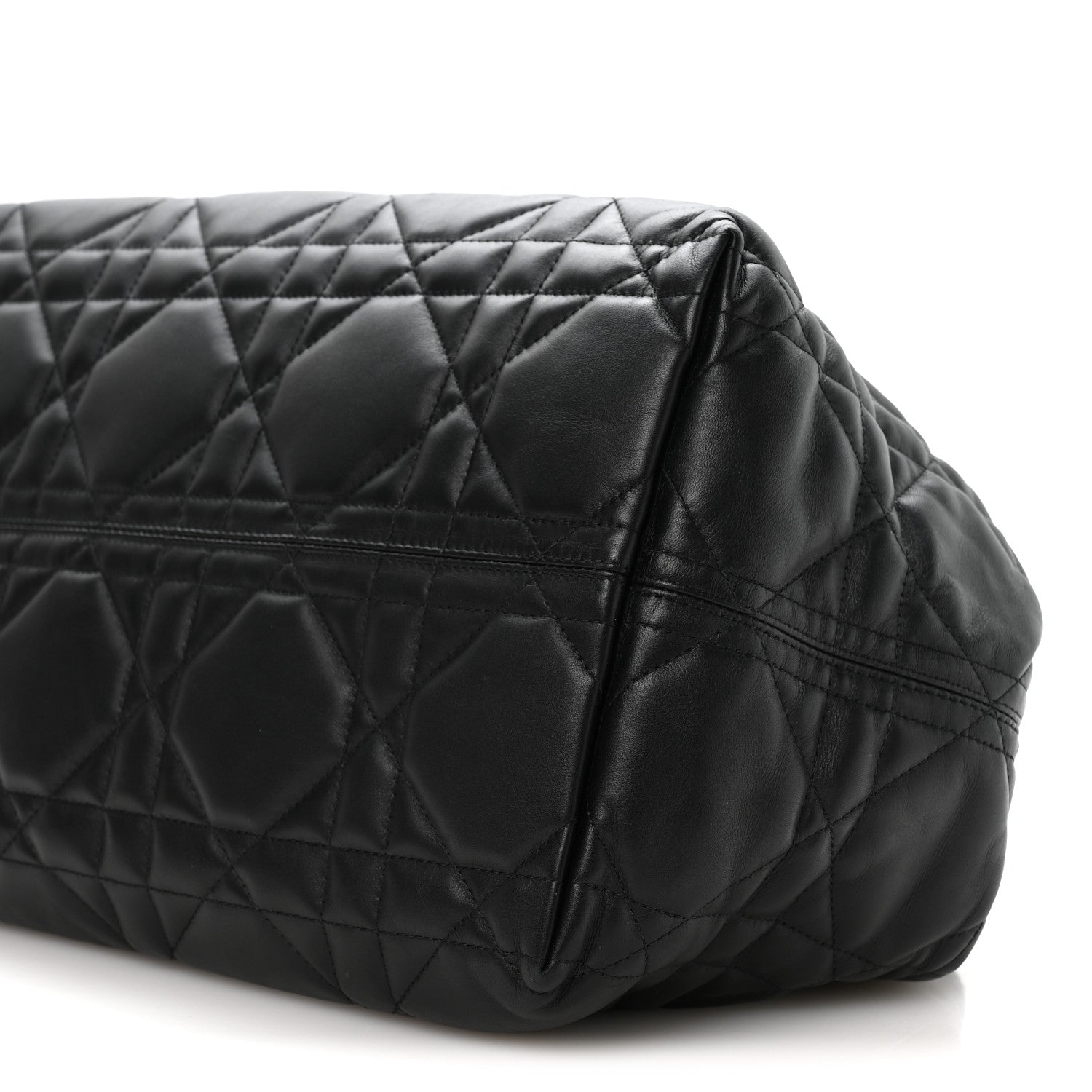 Christian Dior Calfskin Macrocannage Large Toujours Black