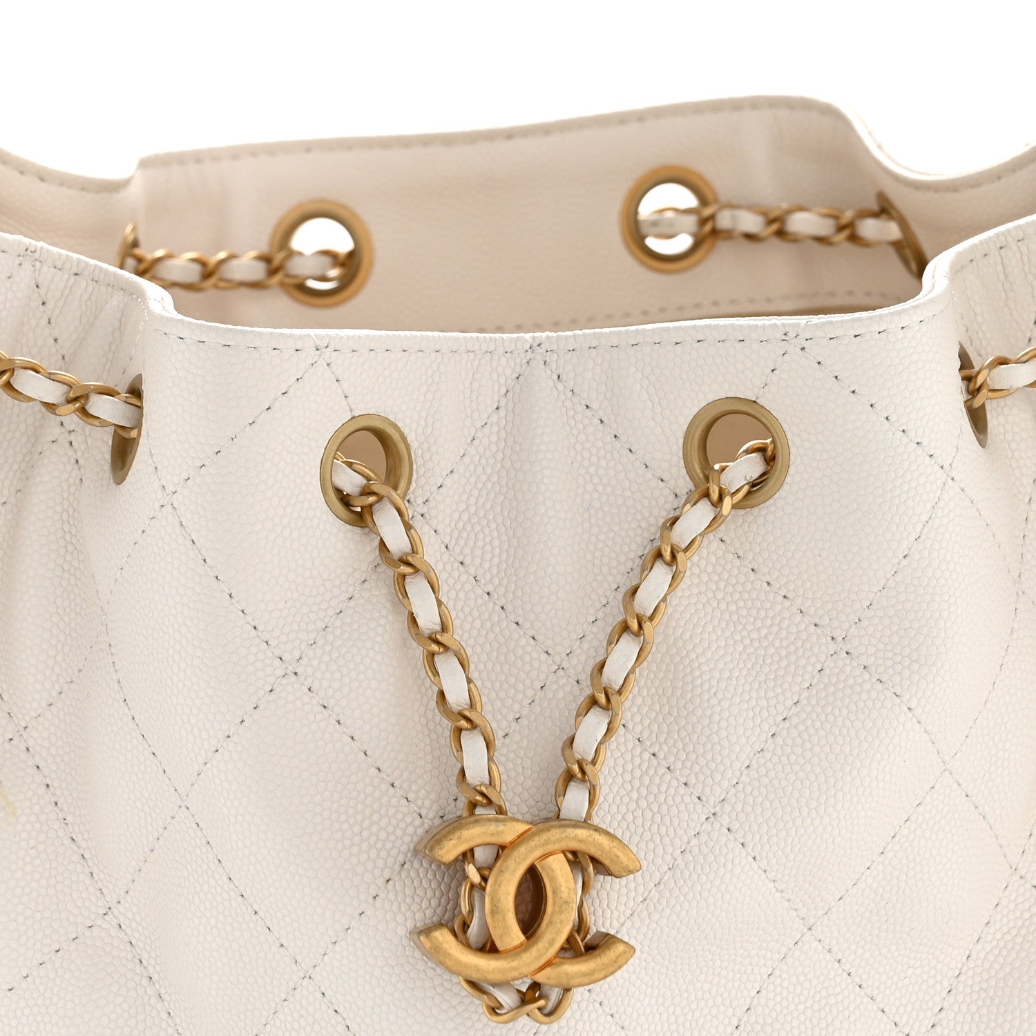 Chanel Caviar Quilted Small Chanel 25 Handbag White