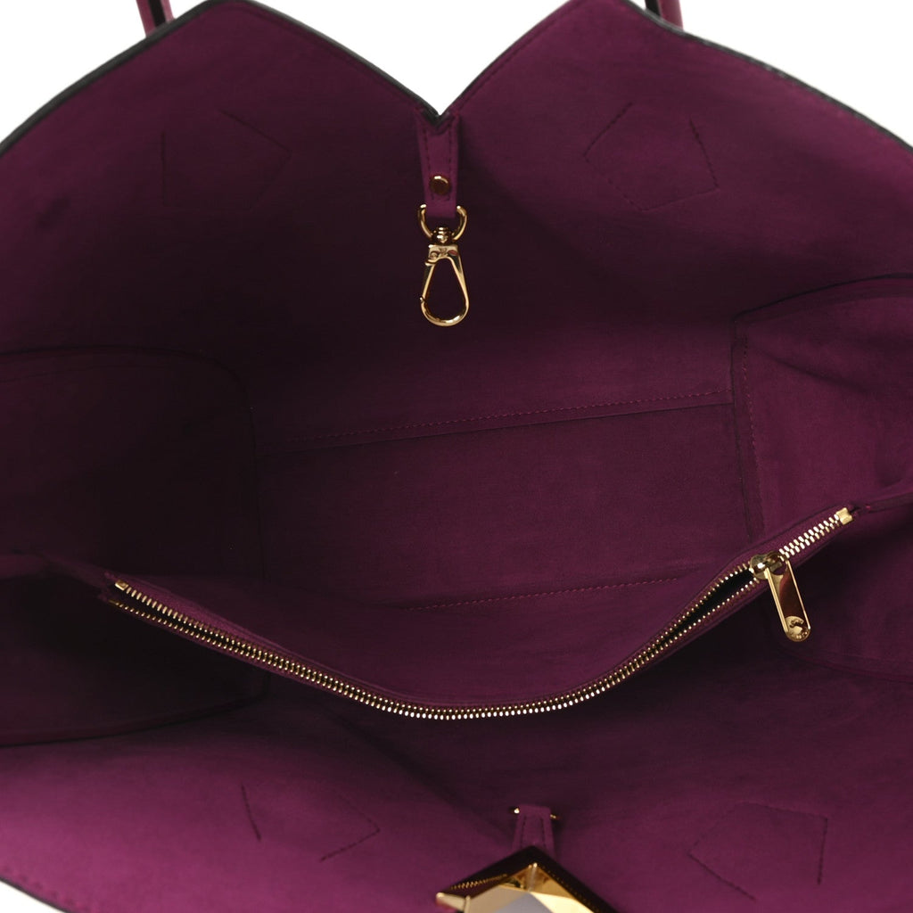Louis Vuitton Calfskin Monogram Kimono Tote Grape