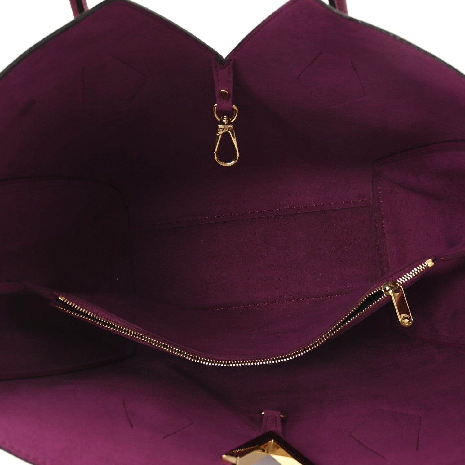 Louis Vuitton Calfskin Monogram Kimono Tote Grape