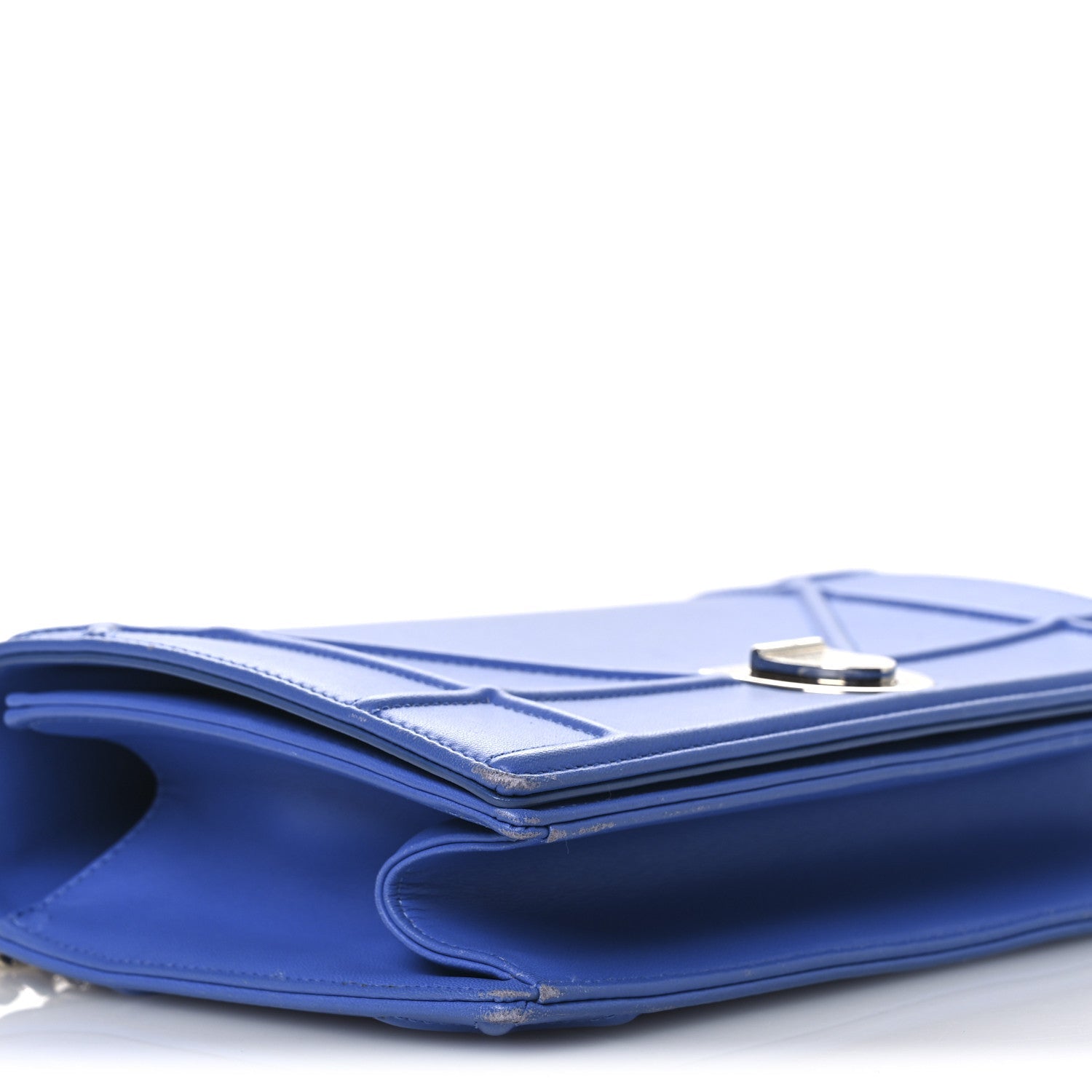 Christian Dior Smooth Calfskin Medium Diorama Flap Bag Blue