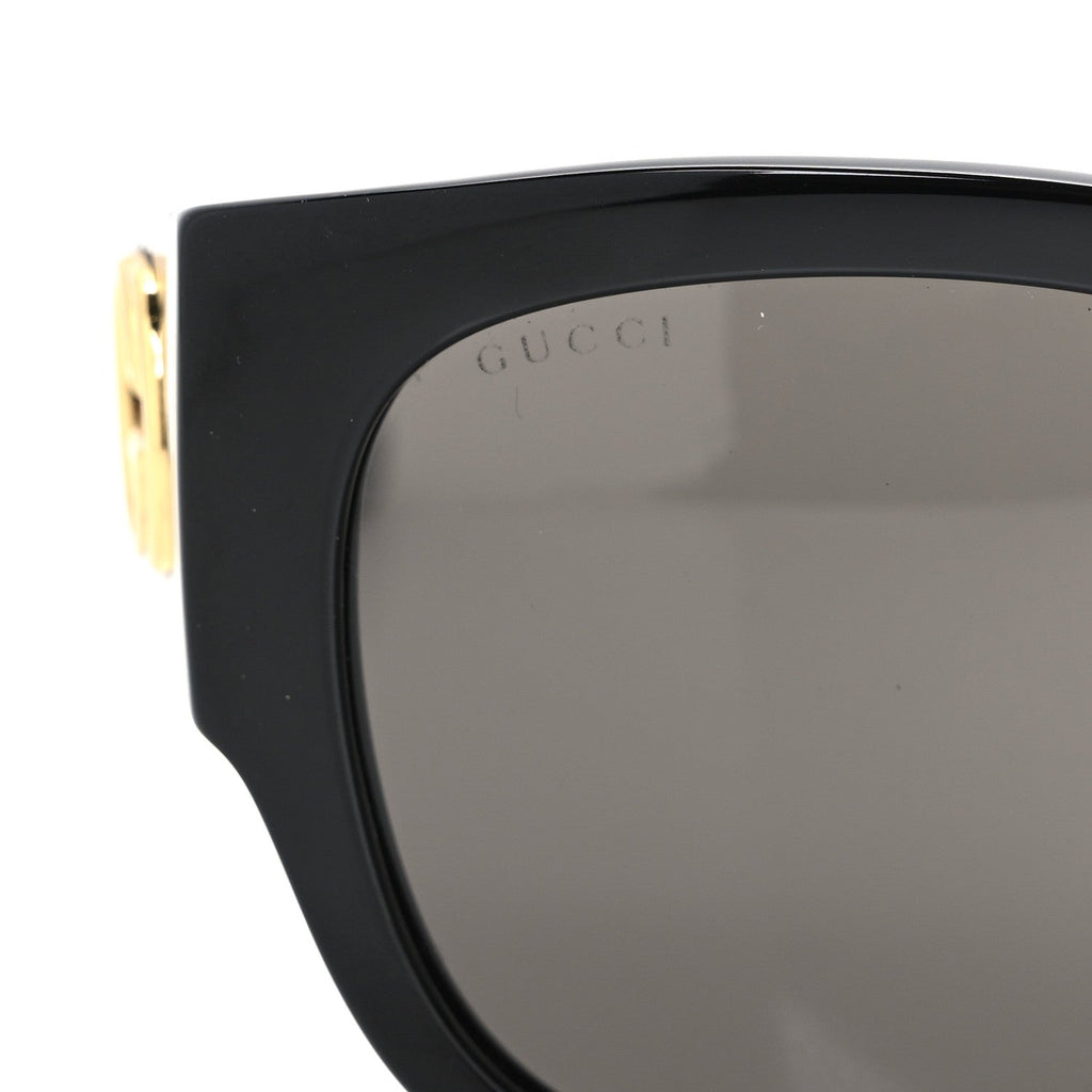 Gucci Acetate Square Frame Sunglasses GG0142SA Black