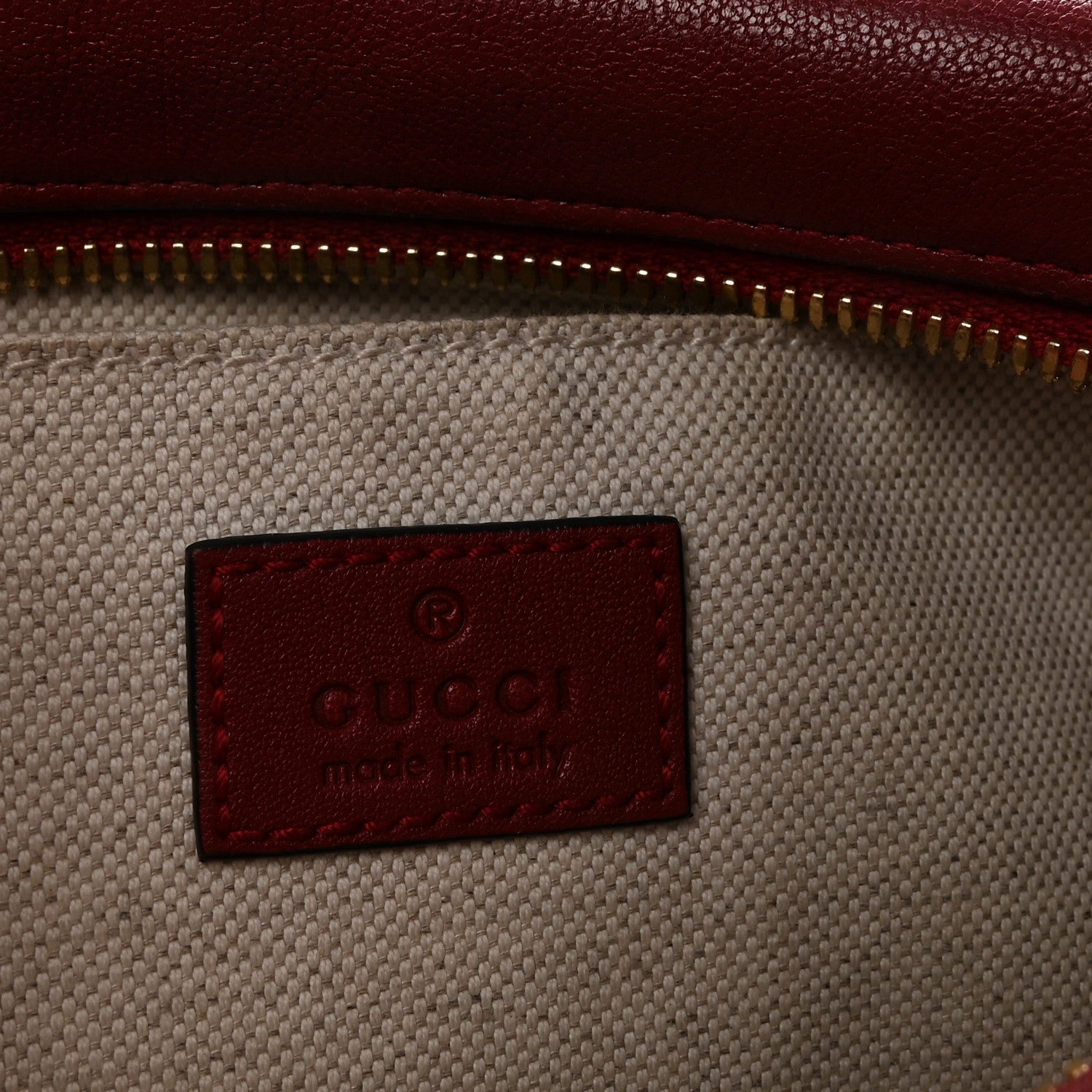 Gucci Sakai Be Green Calfskin Diagonal Stitched Small Blondie Shoulder Bag Rosso