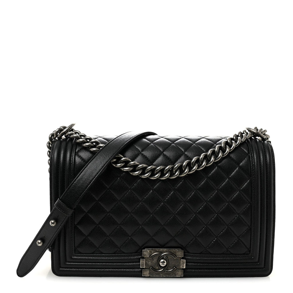 Chanel Caviar Quilted New Medium Boy Flap Black