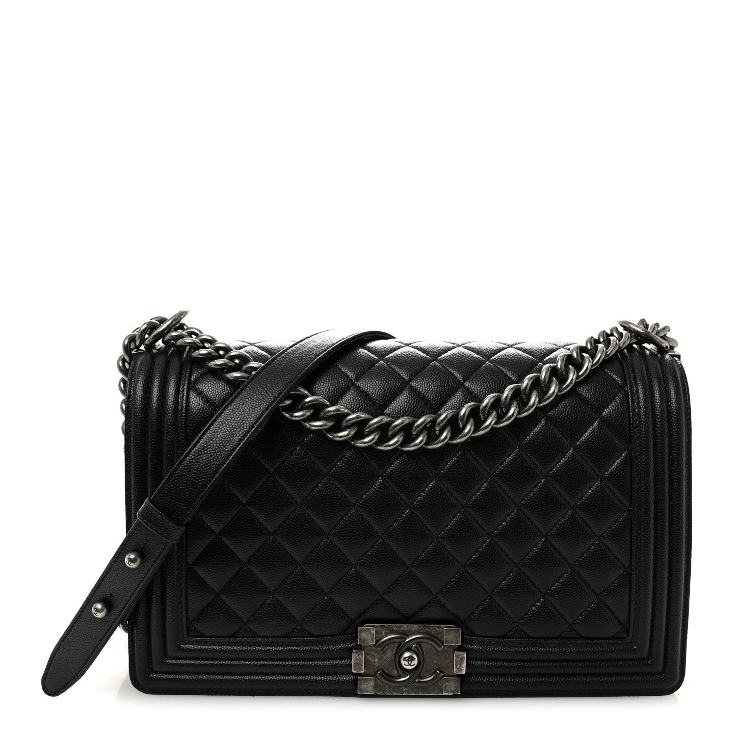 Chanel Caviar Quilted New Medium Boy Flap Black