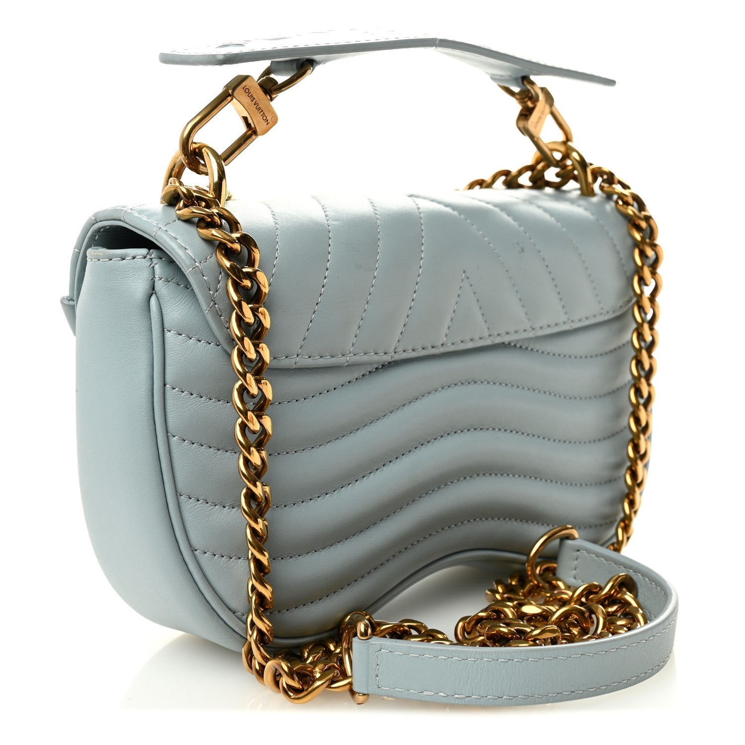 Louis Vuitton Calfskin New Wave Chain PM Porcelain Blue