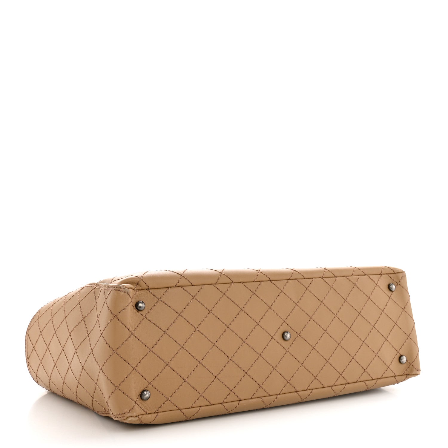 Chanel Calfskin Stitched CC Pocket Tote Beige