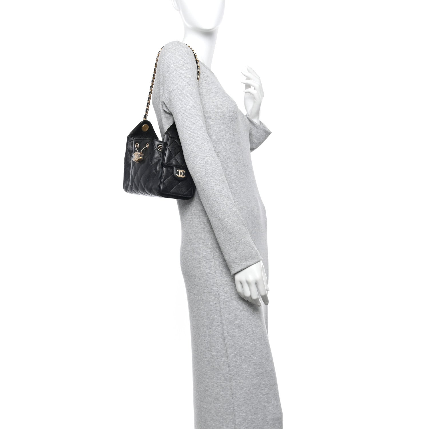Chanel Caviar Quilted Mini Chanel 25 Handbag Black