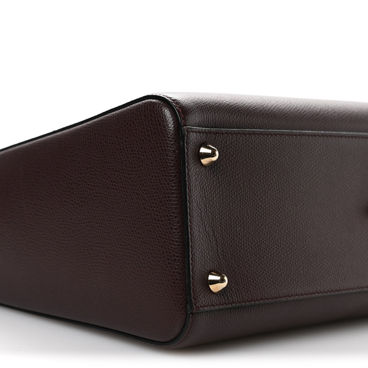 Christian Dior Grained Calfskin Large Lady Dior Burgundy