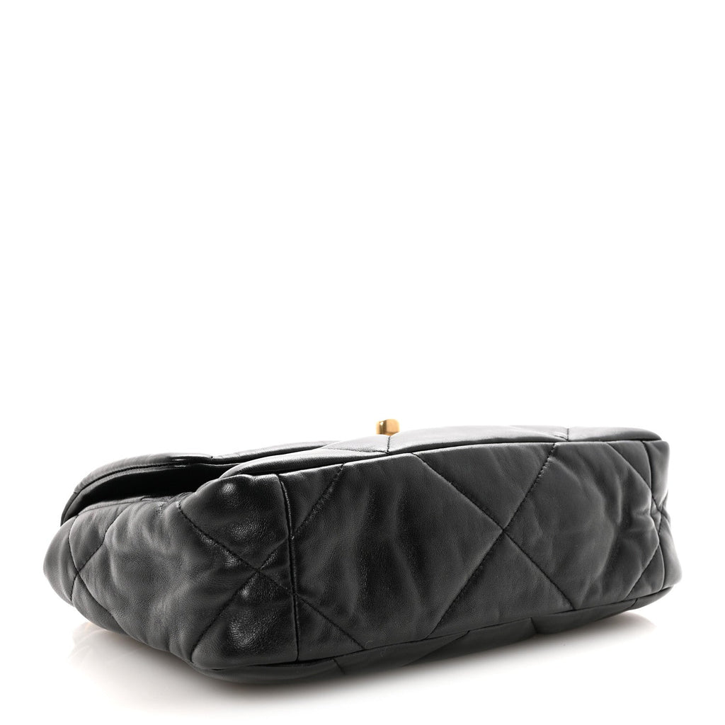 Chanel Lambskin Quilted Medium Chanel 19 Flap Black