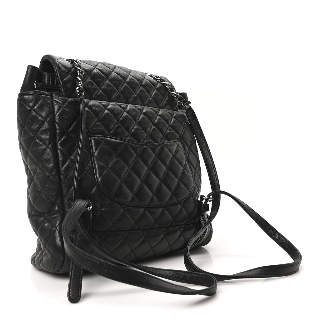 Chanel Calfskin Quilted Large Urban Spirit Backpack Black