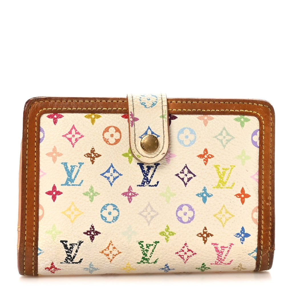 Louis Vuitton Monogram Multicolor French Purse Wallet White