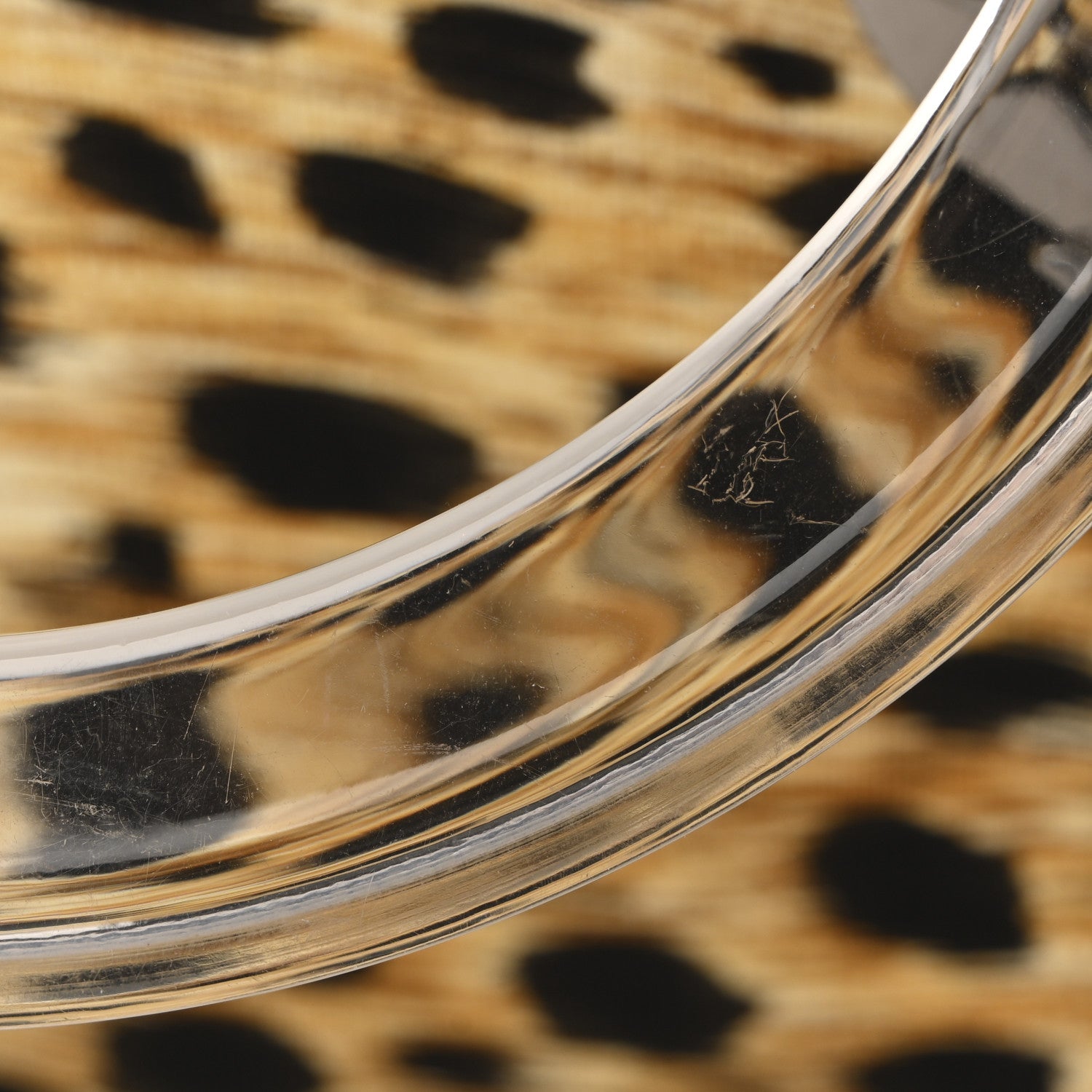Christian Dior Canvas Leopard Print Medium Lady Dior