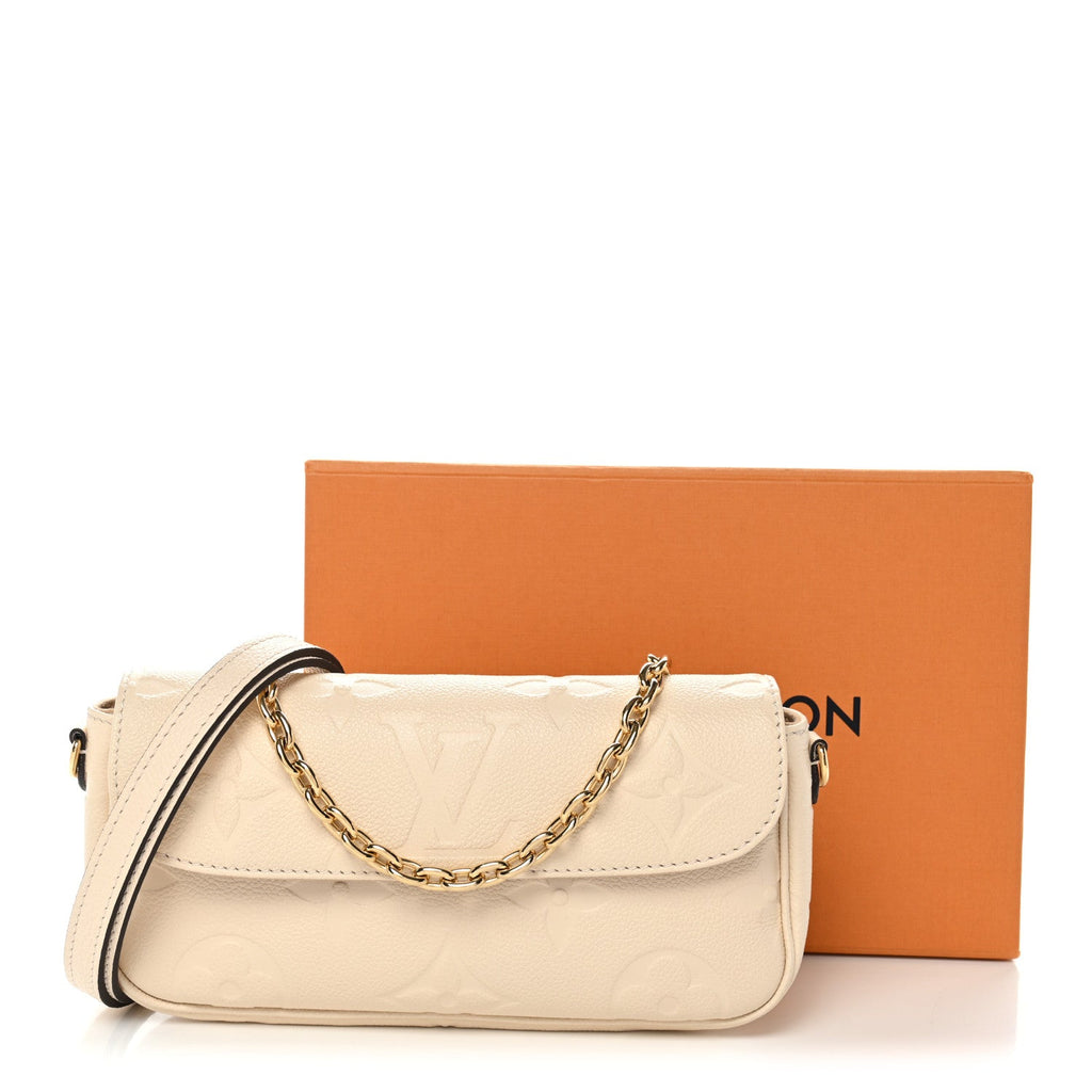 Louis Vuitton Empreinte Monogram Giant Ivy Wallet On Chain Cream