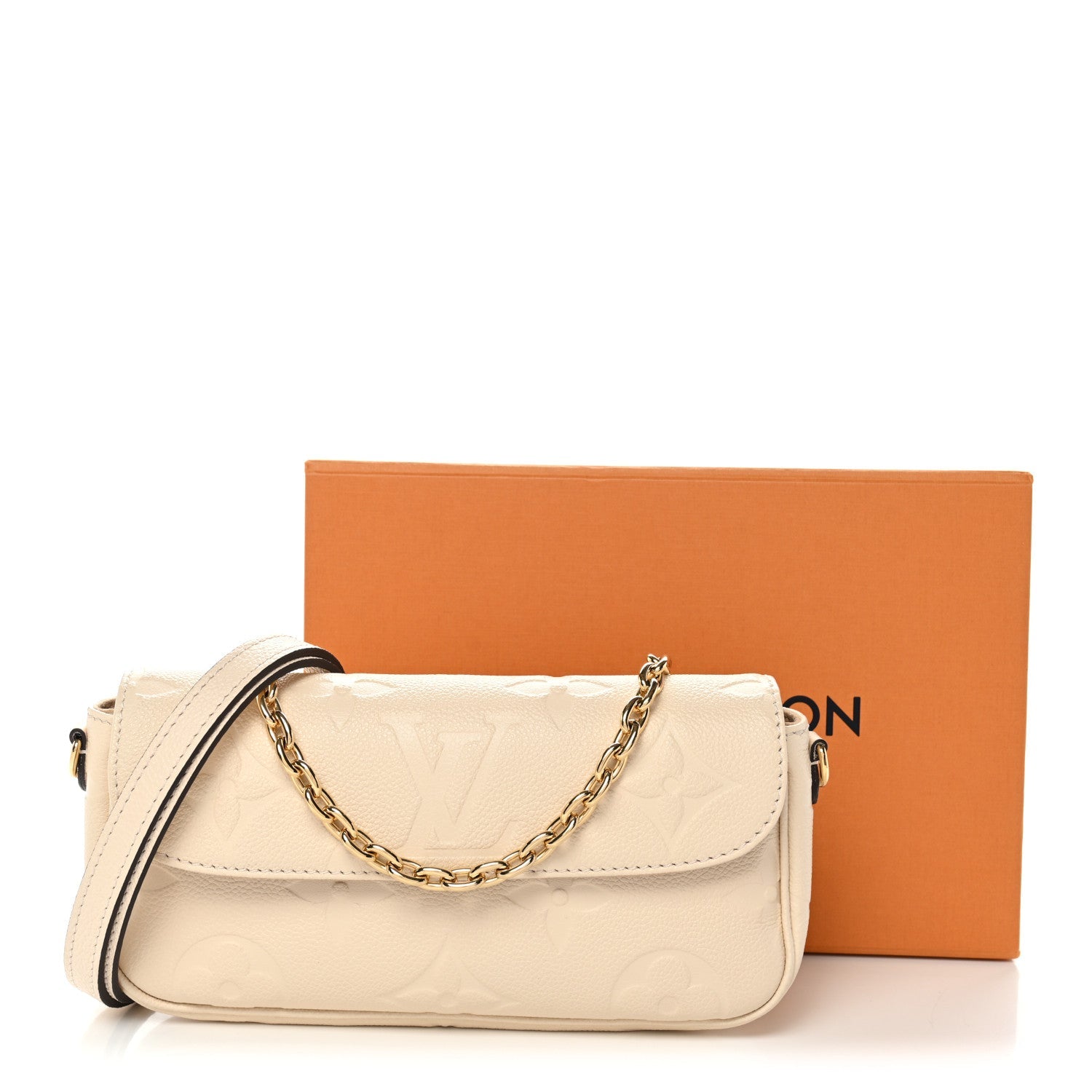 Louis Vuitton Empreinte Monogram Giant Ivy Wallet On Chain Cream
