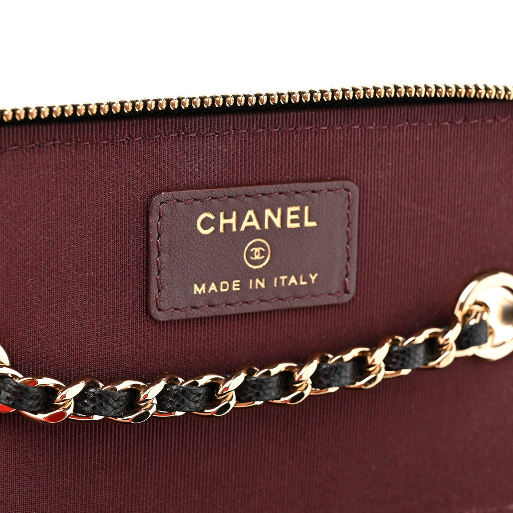 Chanel Caviar Quilted Small Vanity Case With Chain Black