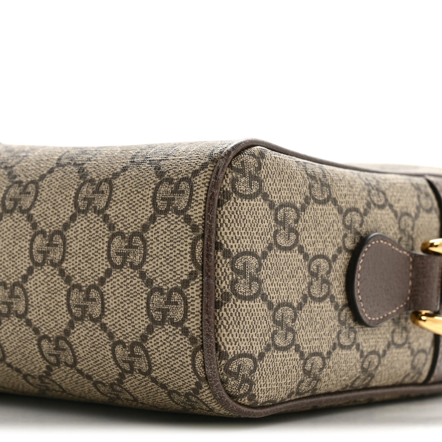 Gucci GG Supreme Monogram Web Small Ophidia Shoulder Bag Brown