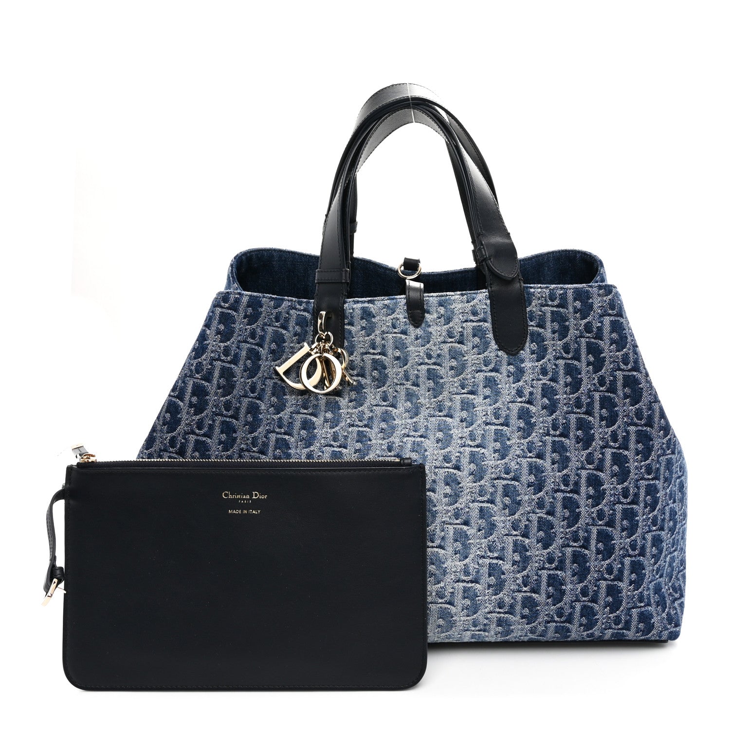 Christian Dior DIOR Denim Jacquard Oblique Large Toujours Blue