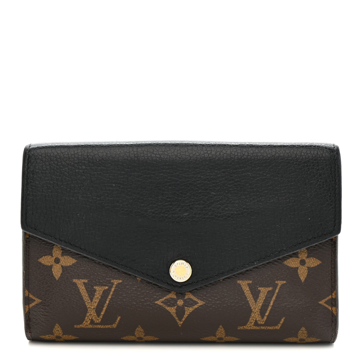 Louis Vuitton Monogram Pallas Compact Wallet Black