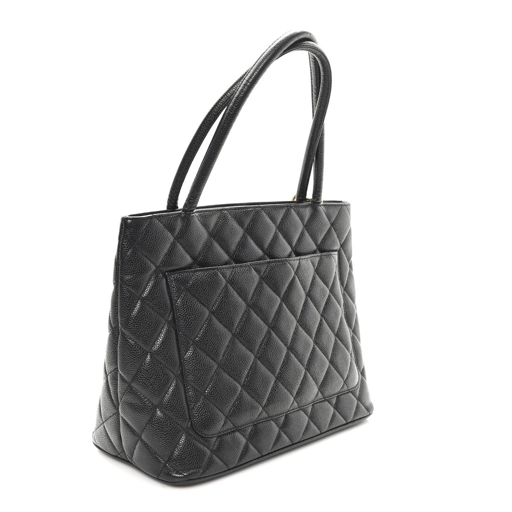 Chanel Caviar Quilted Medallion Tote Black
