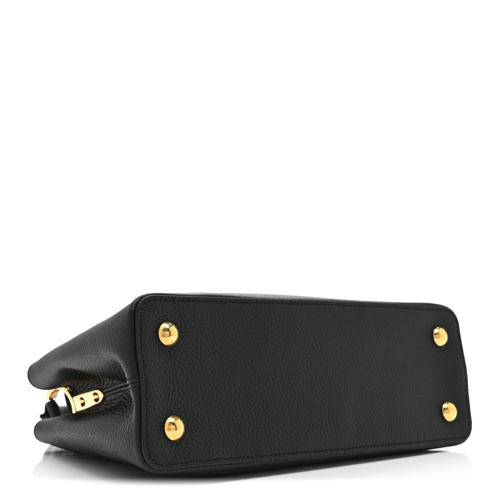 Louis Vuitton Taurillon Capucines PM Black