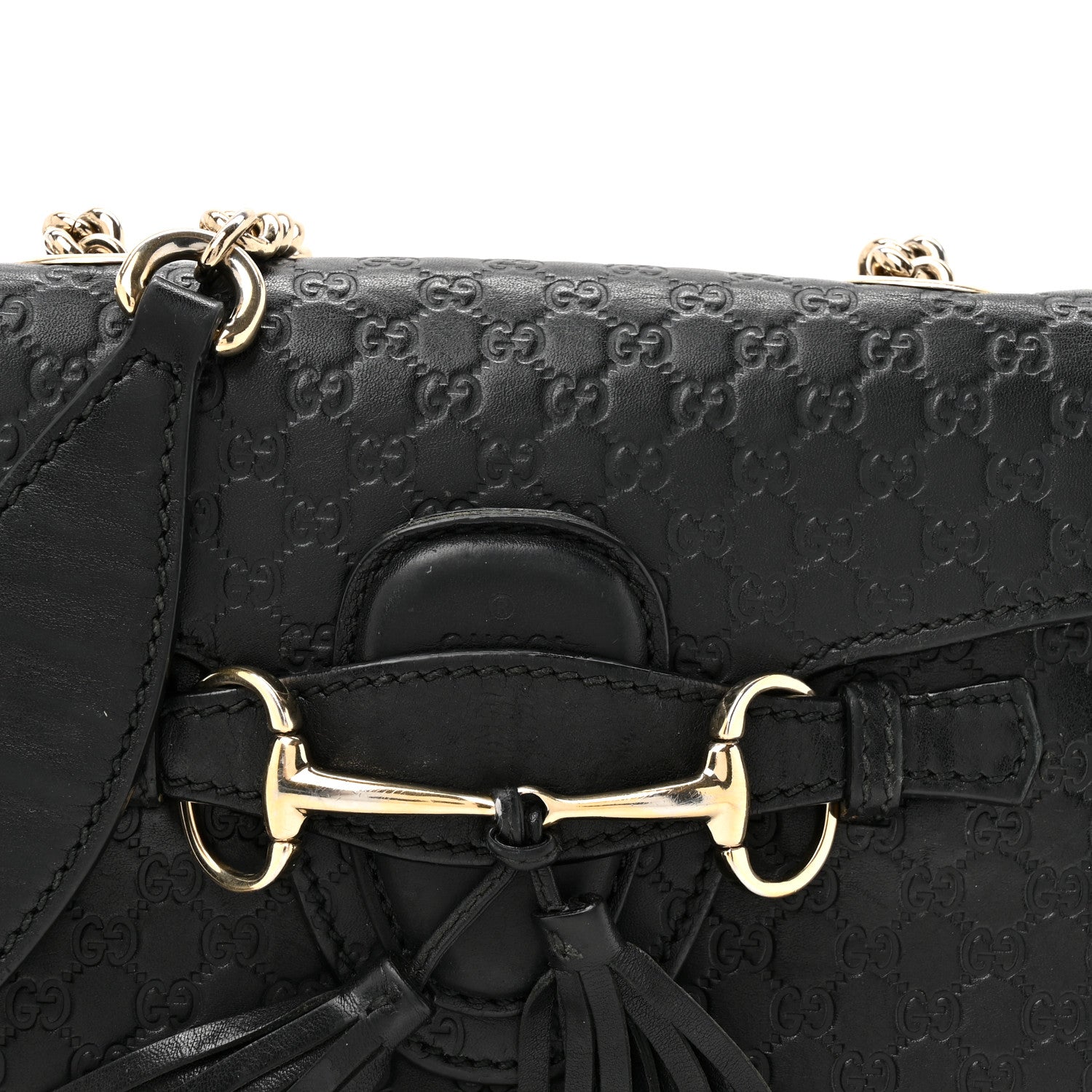 Gucci Microguccissima Mini Emily Chain Shoulder Bag Black