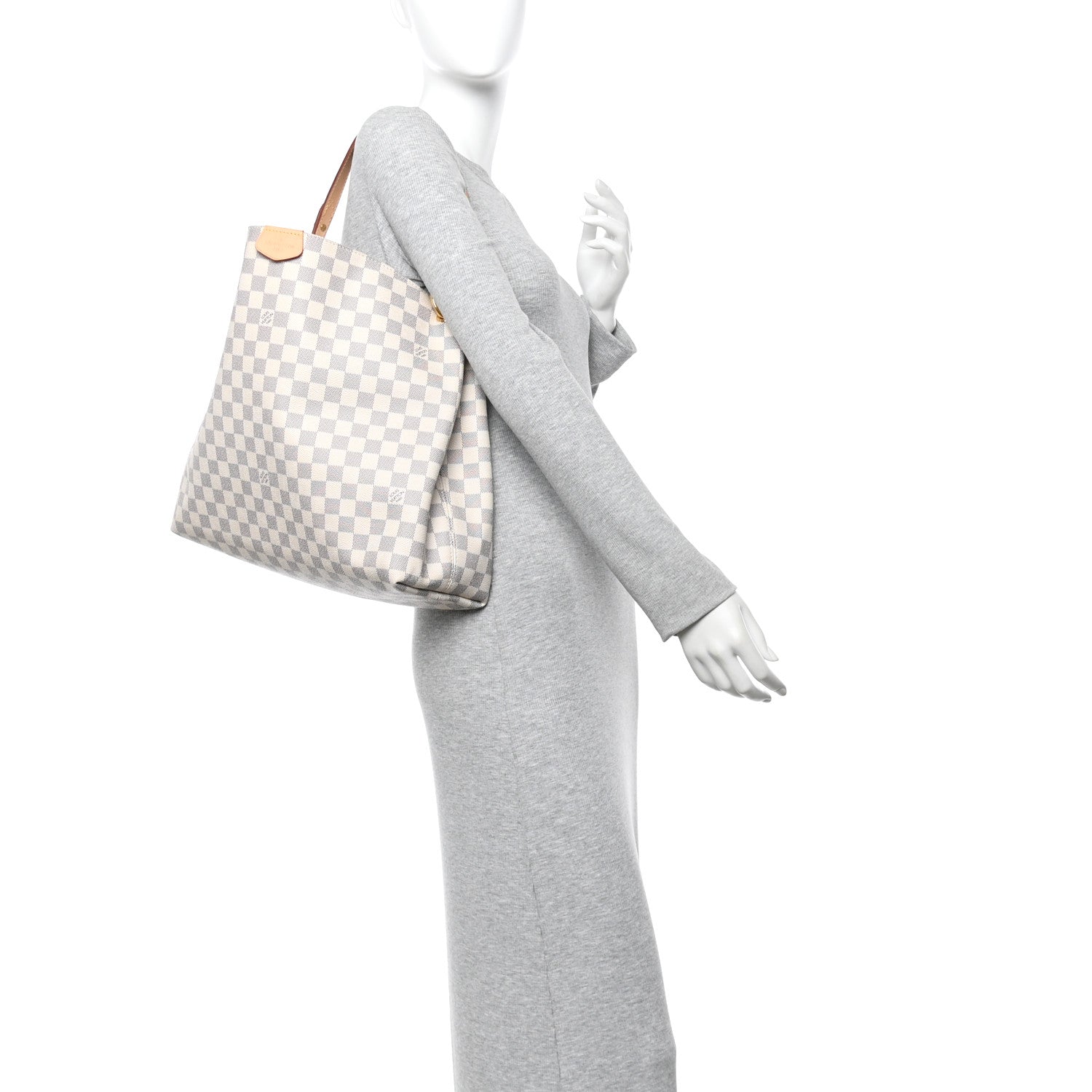Louis Vuitton Damier Azur Graceful MM Rose Ballerine
