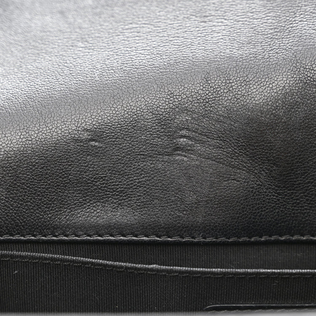Chanel Lambskin Quilted Medium Boy Flap Black