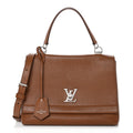 Louis Vuitton Soft Calfskin Lockme II Top Handle Cognac