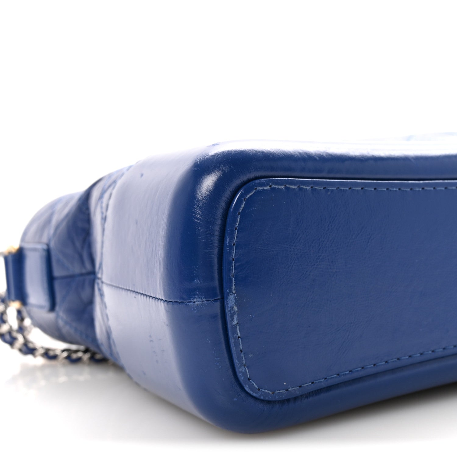 Chanel Aged Calfskin Quilted Medium Gabrielle Hobo Blue