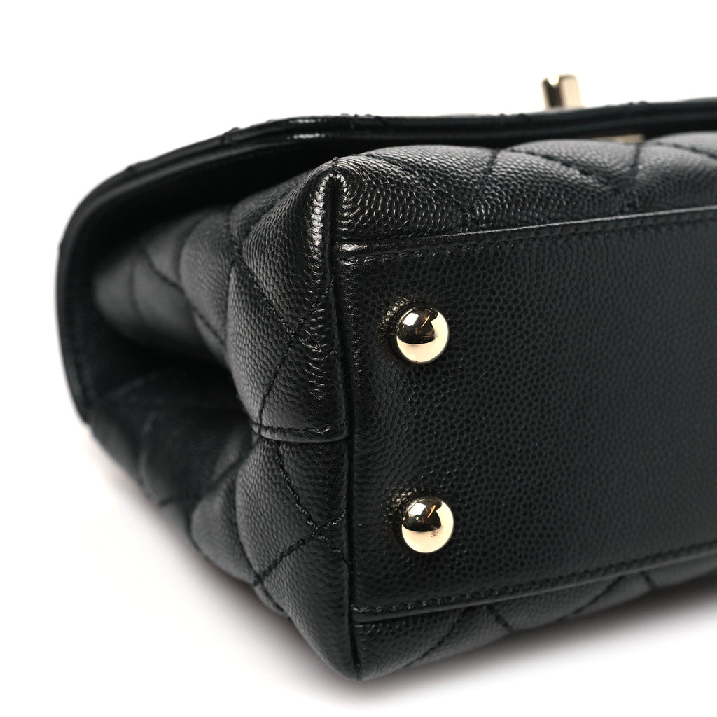 Chanel Caviar Quilted Extra Mini Coco Handle Flap Black