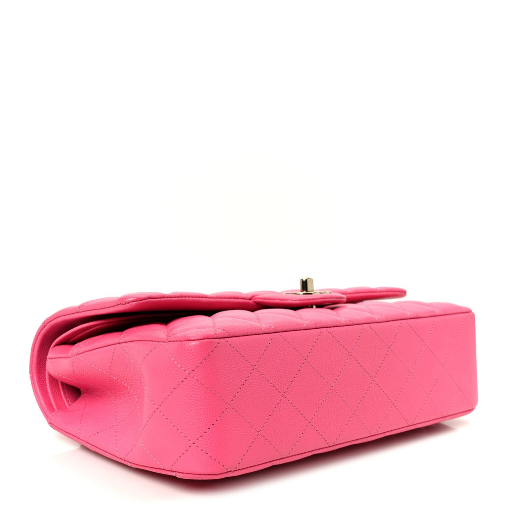 Chanel Caviar Quilted Medium Double Flap Pink