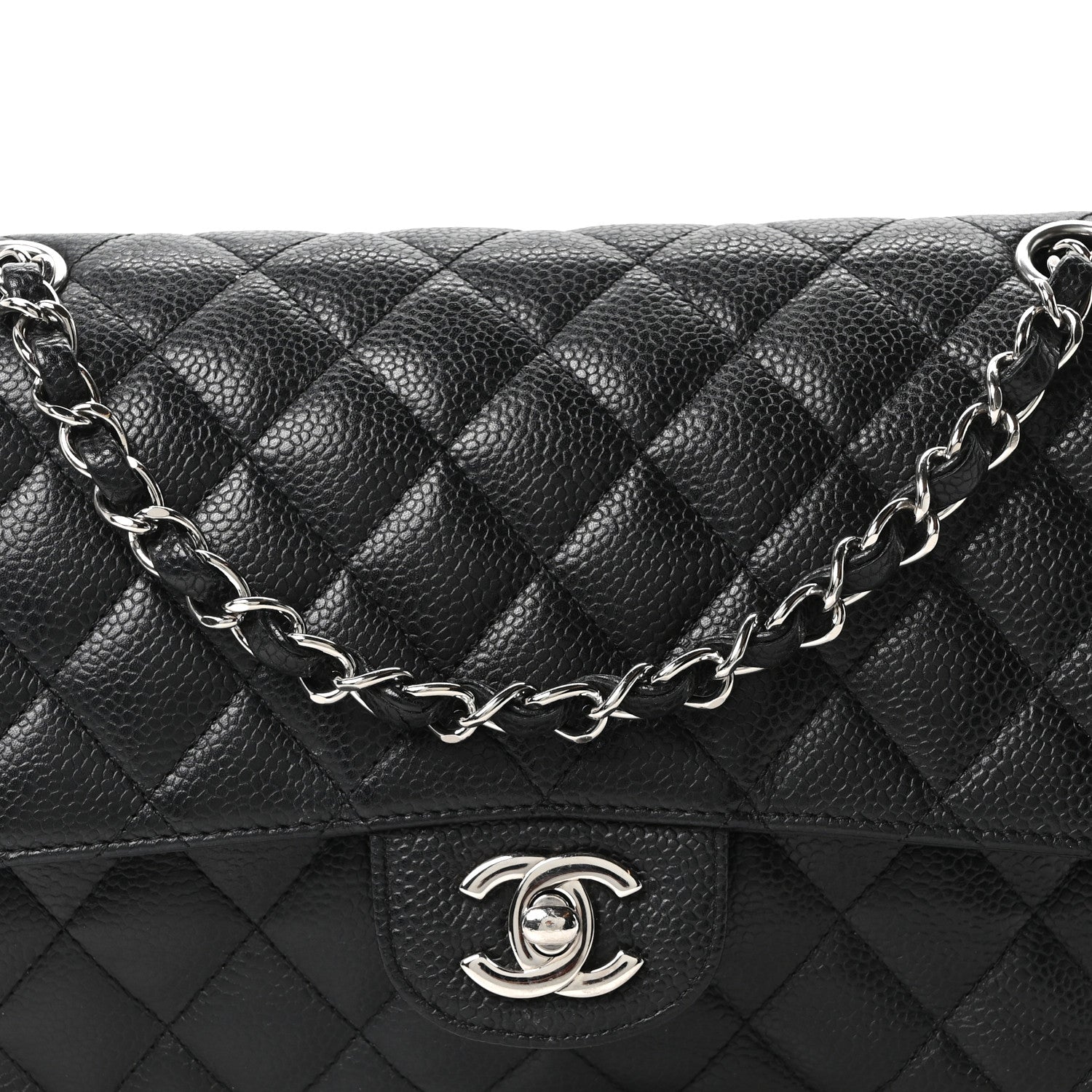 Chanel Caviar Quilted Medium Double Flap Black