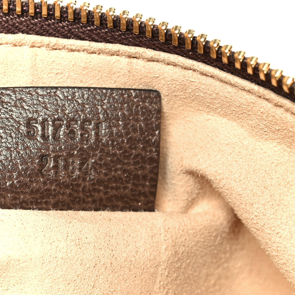 Gucci GG Supreme Monogram Large Ophidia Pouch Clutch Brown