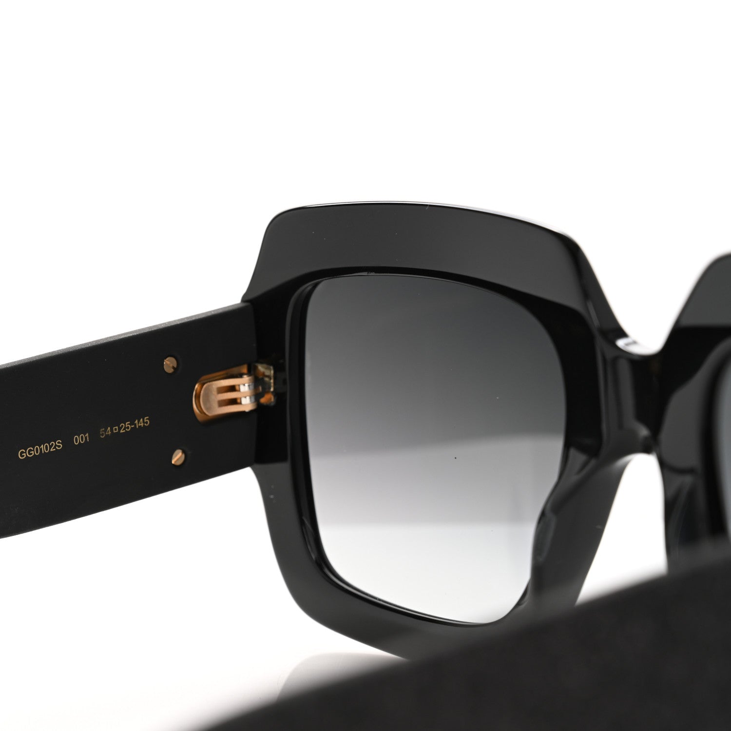 Gucci Acetate Square Frame Sunglasses GG0102S Black